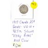 Image 1 : 1917 Canada 25¢ - 92.5% Silver
