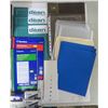 Image 3 : Box of office supplies, 4 file holders, 2 ledgers, etc.