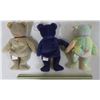 Image 2 : 3 Bear beanie babies - Purple Princess, 1999 Signature Bear, Groovy Bear