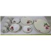 Ridgway ware stone England set, &  Anniversary rose and oval plater