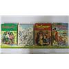 Image 1 : 4 old books: Treasure Island, Tom Sawyer, Huckleberry Finn, Circus Boy