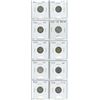 Image 1 : Lot of 10, Canadian George V silver 10 cents. Includes 1913, 1919, 1921, 1928, 1929, 1930, 1931, 193