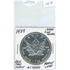 Image 1 : 1989 .9999 Fine silver Maple Leaf - one troy ounce - 31.1 grams