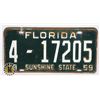 Image 1 : UNCLAIMED U.S.A. LICENSE PLATE 1959 FLORIDA