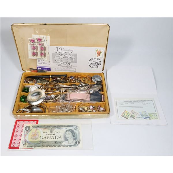 VINTAGE JEWELRY BOX (MELE BRAND) FULL OF