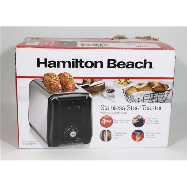 HAMILTON BEACH STAINLESS STEEL TOASTER