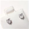 Image 2 : 14K WHITE GOLD CZ EARRINGS