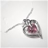 Image 2 : SILVER CREATED GEMSTONE 19"NECKLACE