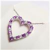 Image 2 : SILVER NATURAL AMETHYST 19" NECKLACE
