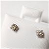 Image 3 : 14K WHITE GOLD DIAMOND (0.2CT,I1-3,F-G) EARRINGS