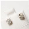 Image 2 : 14K WHITE GOLD DIAMOND (0.72CT,I2-3,G-H)  EARRINGS