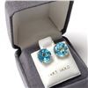 Image 4 : 14K YELLOW GOLD BLUE TOPAZ(6.81CT) EARRINGS