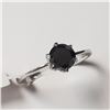 Image 2 : 14K WHITE GOLD BLACK DIAMOND(0.88CT) RING