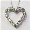 SILVER PERIDOT 18" NECKLACE