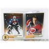 TWO JUMBO PINNACLE HOCKEY CARDS, PATRICK ROY