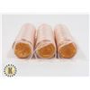 THREE ROLLS OF UNCIRCULATED 2008 CANADIAN PENNIES