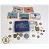 Image 1 : VINTAGE CIGARETTE TIN FULL OF COINS/ COLLECTIBLES