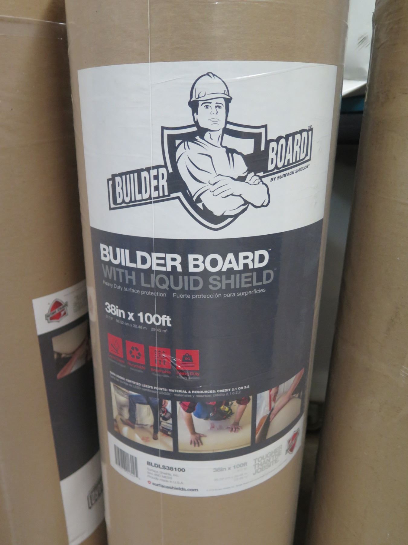 Boad Protectors Qty 5 Rolls Builder Board Surface Protection BLDLS38100 w/ Liquid ...