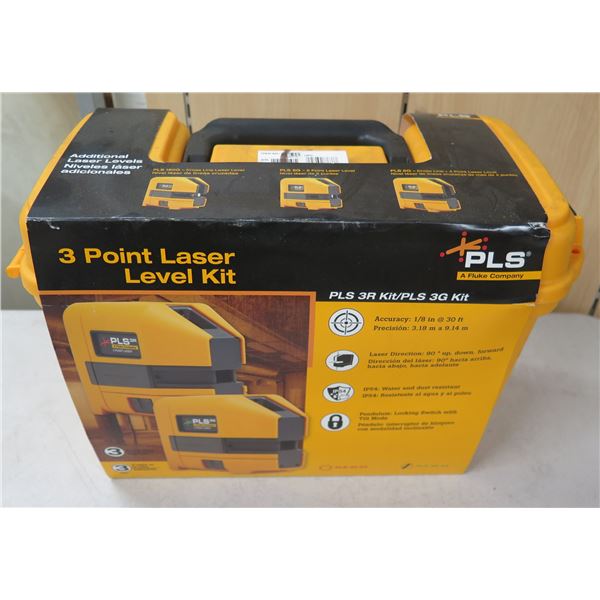 PLS Pacific Laser 3 Point Laser Level Kit PLS 3R Kit/PLS 3G Kit New