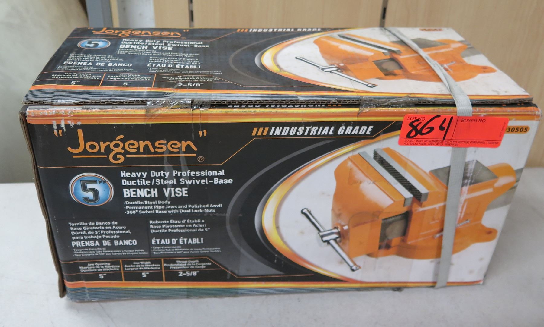 5" Heavy Duty Ductile/Steel Swivel Base Bench Vise New in Box