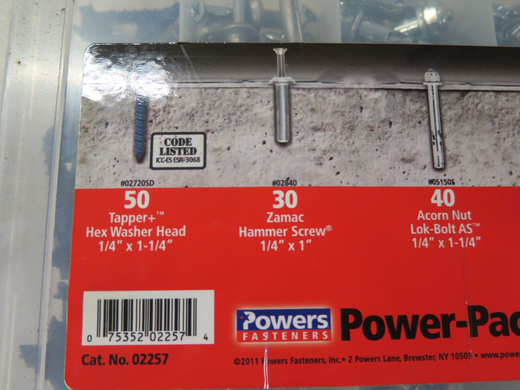 Qty 2 Powers Fasteners PowerPac Pro Masonry Kits 02257 New in Package