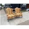 Image 1 : WOODMARK ORIGINAL QUEEN ANNE-STYLE WING BACK CHAIRS; PAIR