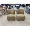 Image 1 : MID CENTURY MODERN KROEHLER BARREL SWIVEL CHAIRS; PAIR