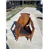 Image 15 : ANTIQUE WOOD ROCKER WITH LEATHER SEAT