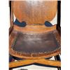 Image 18 : ANTIQUE WOOD ROCKER WITH LEATHER SEAT