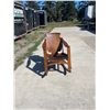 Image 7 : ANTIQUE WOOD ROCKER WITH LEATHER SEAT