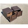 Image 2 : VINTAGE MID CENTURY STACKABLE PLASTIC FILE CABINET TUF-FILE BY STACO; PAIR