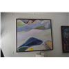 Image 2 : FRAMED PAINTING TITLED "WATER WORLDS"; SIGNED ALISON MANAUT 1996 (41" X 37")