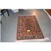 Image 1 : CHINESE HAND KNOTTED SILK PILE RUG, THE DEEP BRICK RED FIELD W/A CENTRAL SMALL DEEP BLUE MEDALLION F