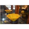 Image 2 : EGG YOLK PEKING GLASS PEDESTAL BOWL, 18TH CENTURY W/STAND