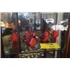 Image 1 : HANDBLOWN ART GLASS RED CARDINAL; SIGNED PAUL MILLER, LANGHAM ENGLAND (5 PCS)
