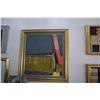 Image 1 : FRAMED ABSTRACT PAINTING; SIGNED LIPPINCOTT (JANET?) (32 3/4" X 34 3/4")