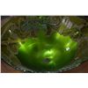 Image 2 : GREEN CUT TO CLEAR PEDESTAL BOWL