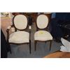 Image 1 : FRENCH STYLE UPHOLSTERED DINING CHAIRS (2 ARM, 2 SIDE) (4 PCS)