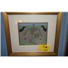 Image 1 : FRAMED ART; SIGNED (17 1/2" X 15 1/2")