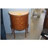 Image 2 : FRENCH 3 DRAWER SIDE TABLE W/MARBLE TOPS (PAIR)