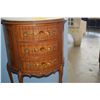 Image 3 : FRENCH 3 DRAWER SIDE TABLE W/MARBLE TOPS (PAIR)