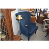 Image 2 : UPHOLSTERED WING BACK CHAIRS (PAIR)
