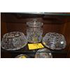 Image 1 : VINTAGE WATERFORD CRYSTAL TRALEE FLARED BOWLS & WATERFORD CRYSTAL COVERED JAR (3 PCS)