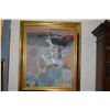 Image 2 : FRAMED PAINTING, DIAMOND HEAD; SIGNED LAU CHUN (30 3/4" X 36 1/2")