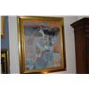 Image 3 : FRAMED PAINTING, DIAMOND HEAD; SIGNED LAU CHUN (30 3/4" X 36 1/2")