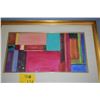 Image 2 : FRAMED WATERCOLOR, ABSTRACT; SIGNED MARY SILVA (30 1/2" X 21")