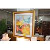 Image 2 : FRAMED WATERCOLOR, "PLAYING W/FANTASY"; SIGNED LEE MARTIN (PARTIAL TRIPTYCH, MIDDLE #2)