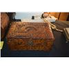 Image 2 : CHINESE CARVED WOOD BOXES (1 W/LOCK) (2 PCS)