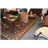 Image 3 : TABRIZ HAND KNOTTED WOOL PILE RUG, THE DARK BLUE FIELD W/SCROLLING FLORAL VINES & FLOWERS IN ROSE PI