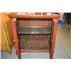Image 2 : ANTIQUE CHINESE RED LACQUER SIDE CABINETS, LATE 19TH CENTURY (29" X 17 1/2" X 29")